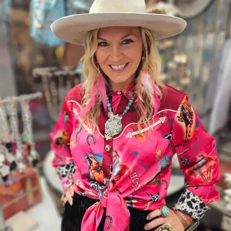 Ride’em Cowgirl Satin Shirt