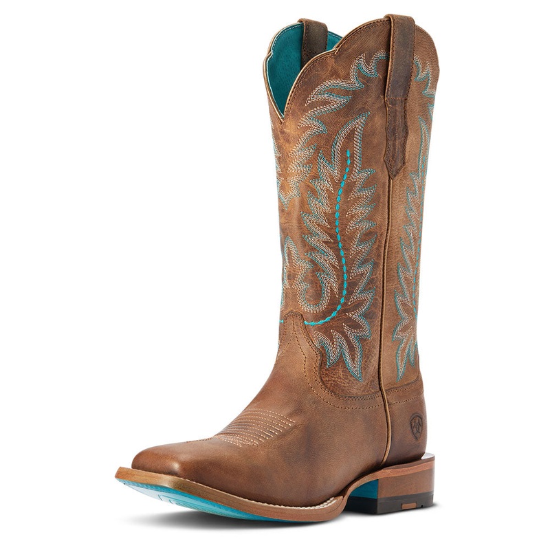 10042423 Ariat Women’s Frontier Tilly Western Square Toe Boot – Rodeo Tan