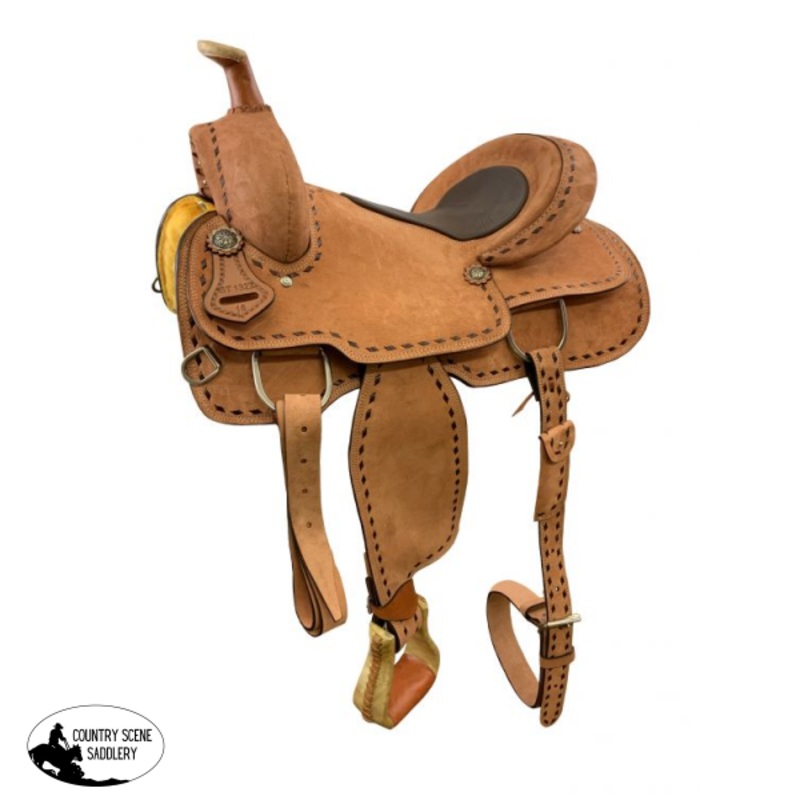 16″ Roughout with leather inlay seat