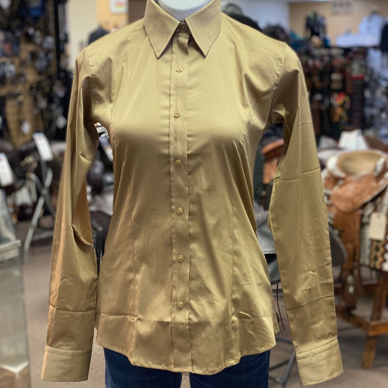 68515BEIG Royal Highness Concealed Zippered Western Show Shirt Beige