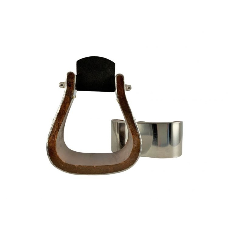 Showman  SS bound wood stirrups with 3″ tread