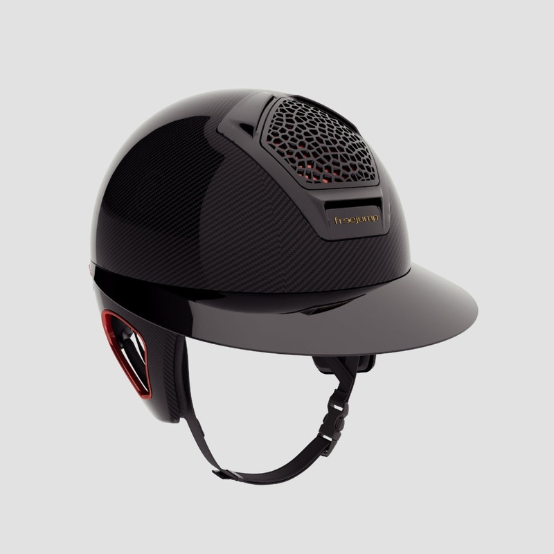 Vorono Carbon Helmet With Temple Protection | Black | Alu Red