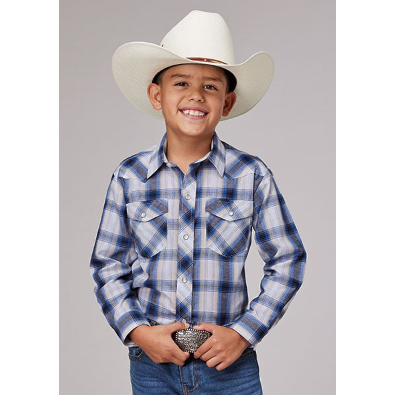 Boy’s Navy Plaid by Roper~ Only Small, Medium