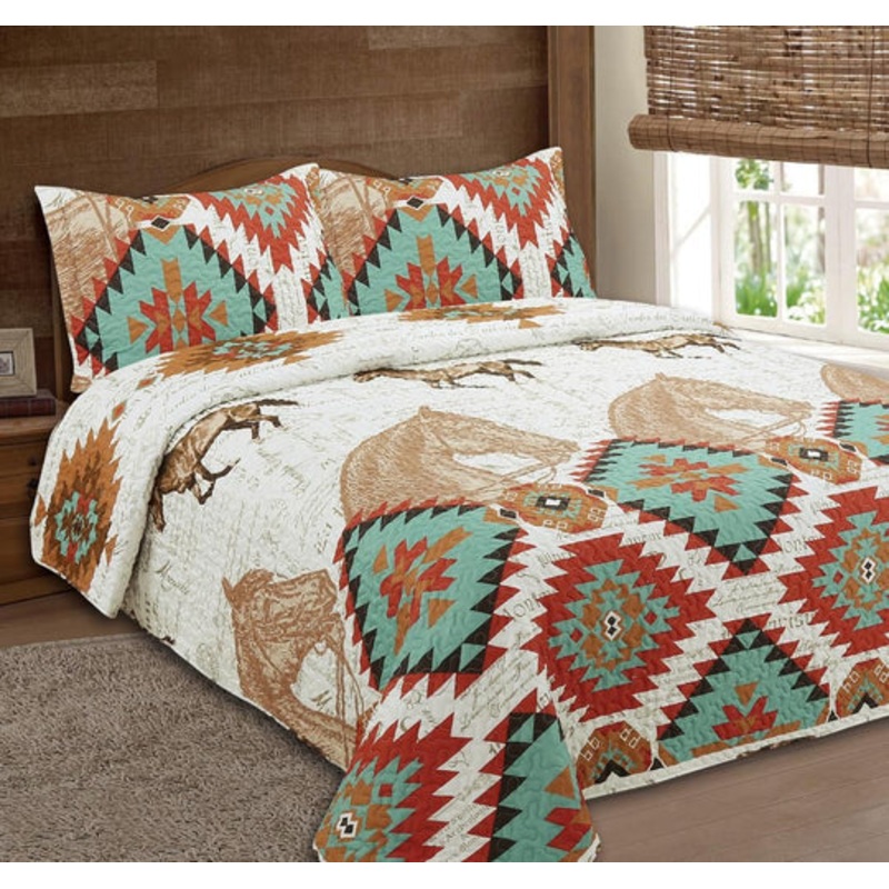 Wild Horse 3pc Bedspread