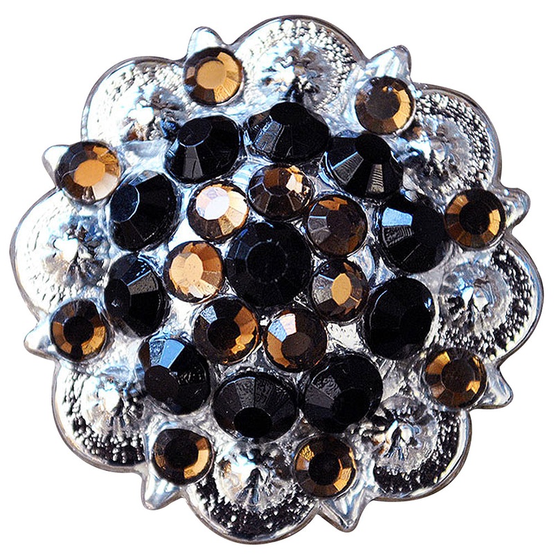 Black Brown Crystals Berry Headstall Saddle Cowgirl Hilason