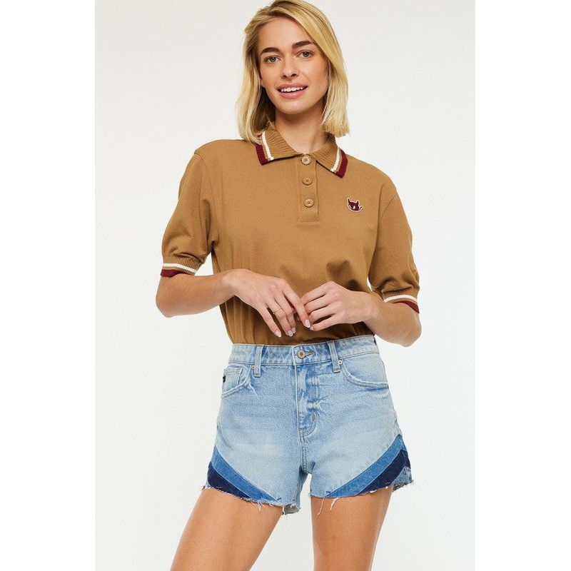 KANCAN HIGH RISE DENIM SHORTS