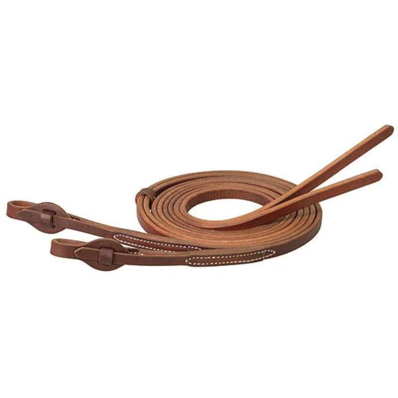 WEAVER WORKING TACK EXTRA HEAVY HARNESS LEATHER QUICK CHANGE SPLIT REINS, 5/8″ X 8′