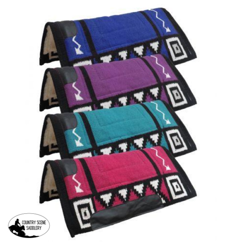 36″ x 34″ woven wool top cutter style saddle pad with Kodel fleece bottom.