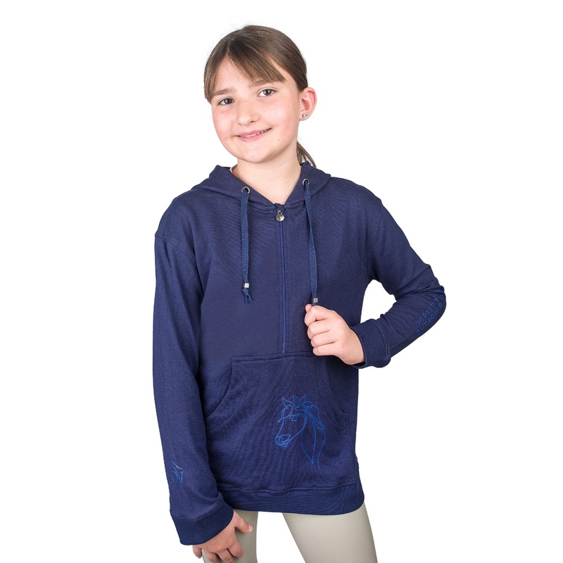Kids’ Horses Keep Me Stable Hoodie – Navy