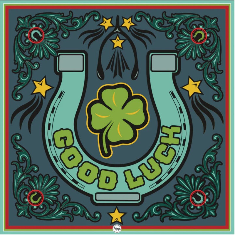 Lucky Horseshoe Bandana – Slate Blue