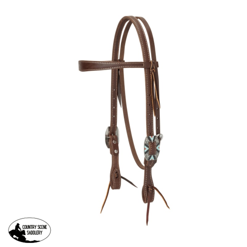 Weaver Southwest Rope Edge Hardware Slim Cowboy Headstall