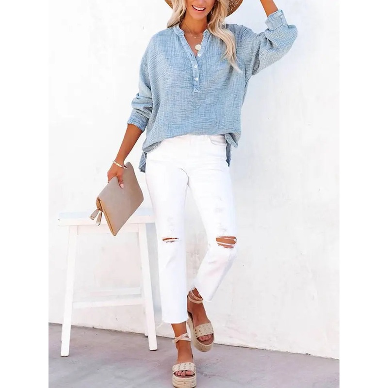 Loose-Fitting Casual Long-Sleeved Sweatshirt