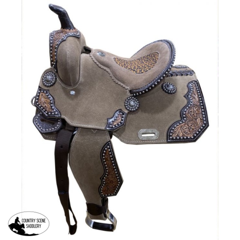 12″ DOUBLE T  Rough Out Barrel style saddle