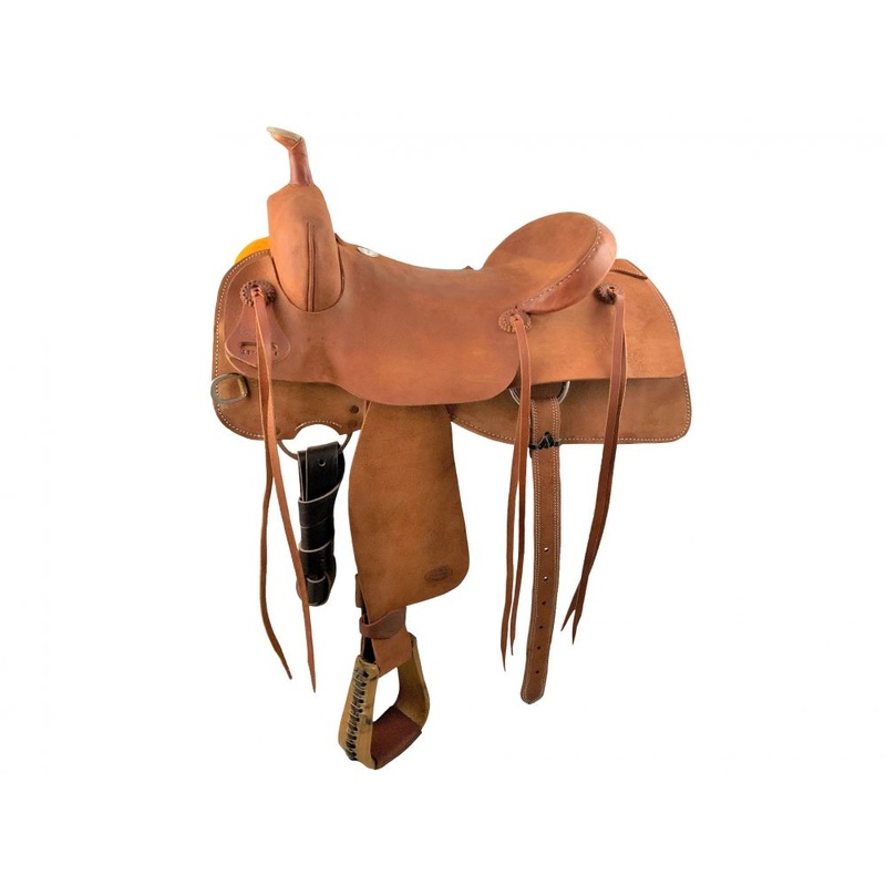 16″  Hard Seat Ranch Cutting Saddle-ROPING WARRANTY-FREE SHIPPING