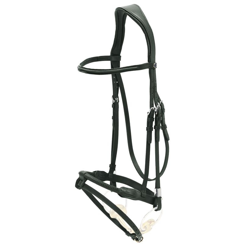 Stubben 2700 Pro-Jump Rope Noseband with Leather Snaffle Bridle