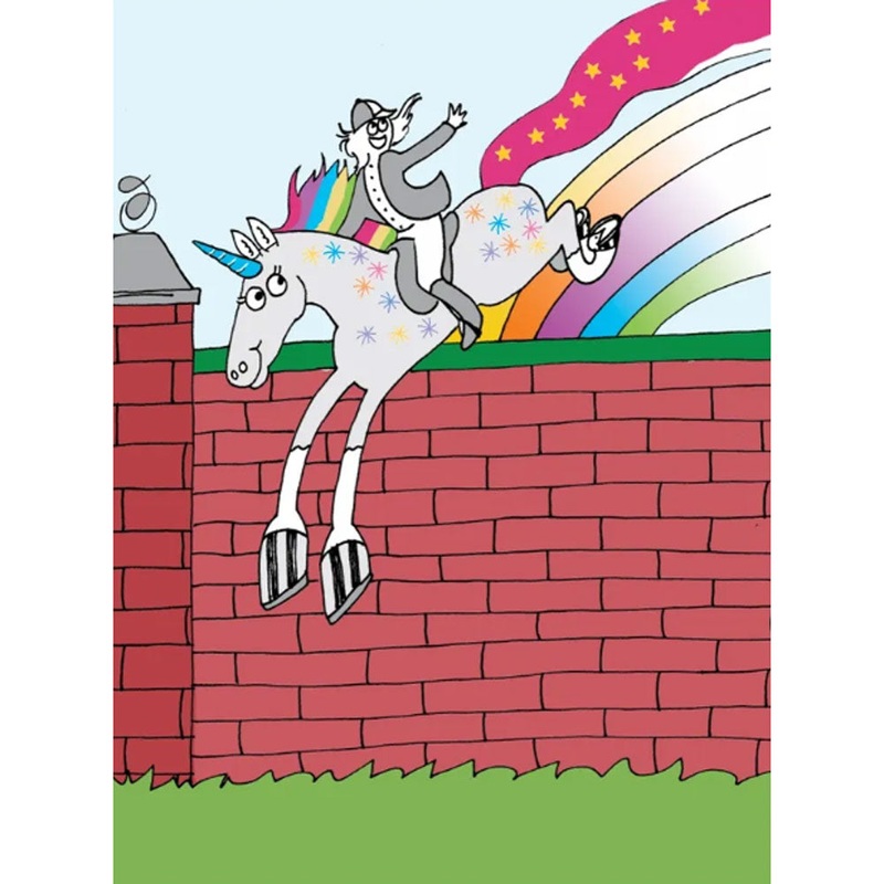 Birthday Card – Rainbow-Colored Unicorn