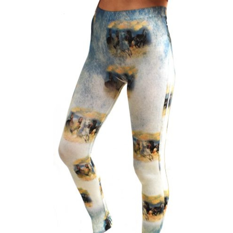 #1182LEG: “Wild and Free” Running Horse Leggings