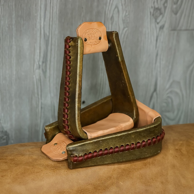 3″ Deep Roper Stirrup-Rawhide Covered