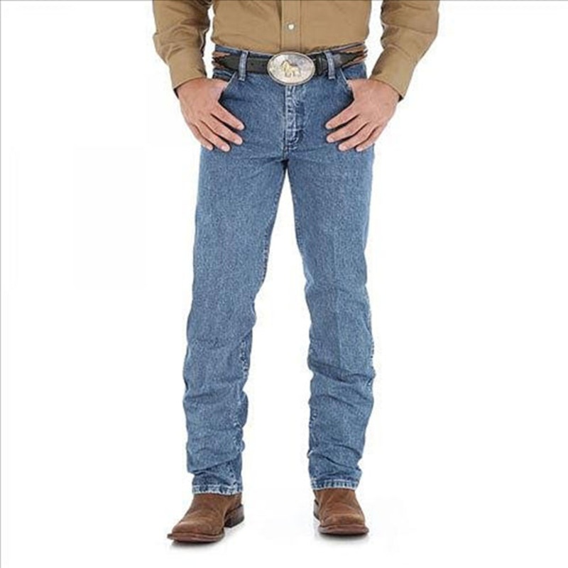 47MWZDS Wrangler Men’s Premium Performance Cowboy Cut Regular Fit Jean Dark Stone