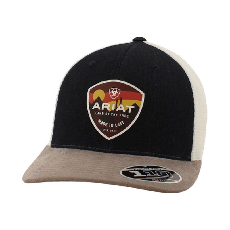 A300018120 Ariat Men’s Rubber Patch Sunset Snapback Cap