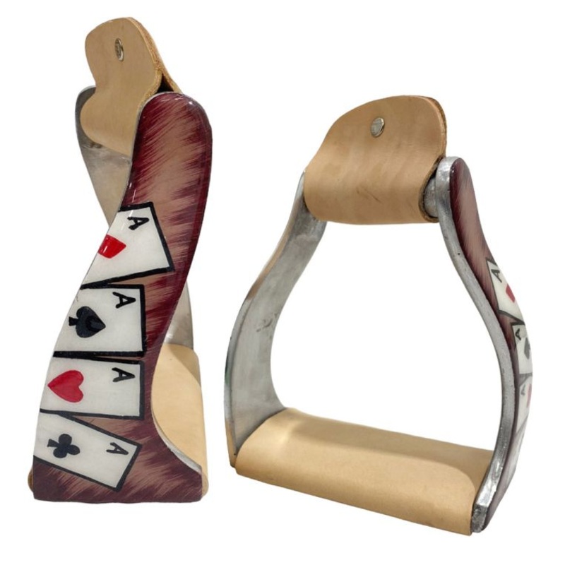 Showman ‘Four of a Kind’ Twisted and Angled Aluminum Stirrups