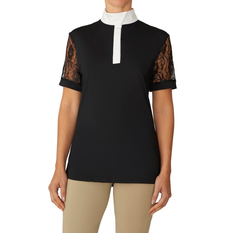 Women’s Elegance Lace Show Shirt – Black