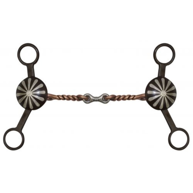 #239018: Showman  5″ Brown Steel Concho Bit with Dogbone Mouth