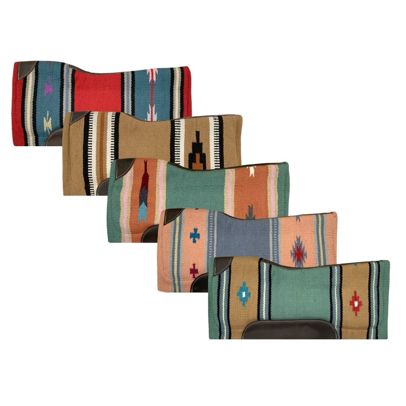 Showman  36″ X 34″ Wool Top Contoured Memory Felt Bottom Saddle Pad – Navajo