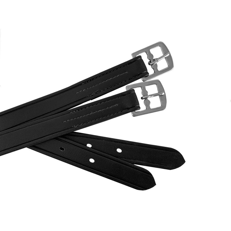 Showman Pre Punched Nylon Coated English Stirrup Leathers *Sold in Pairs*