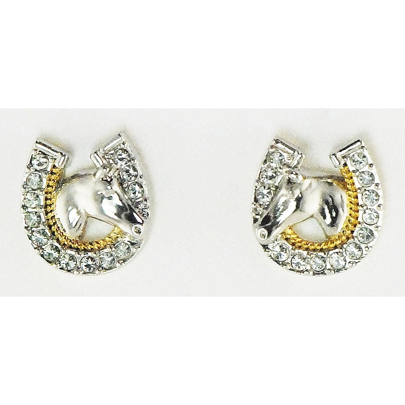 Western Edge Jewelry Horseshoe Horsehead Earrings