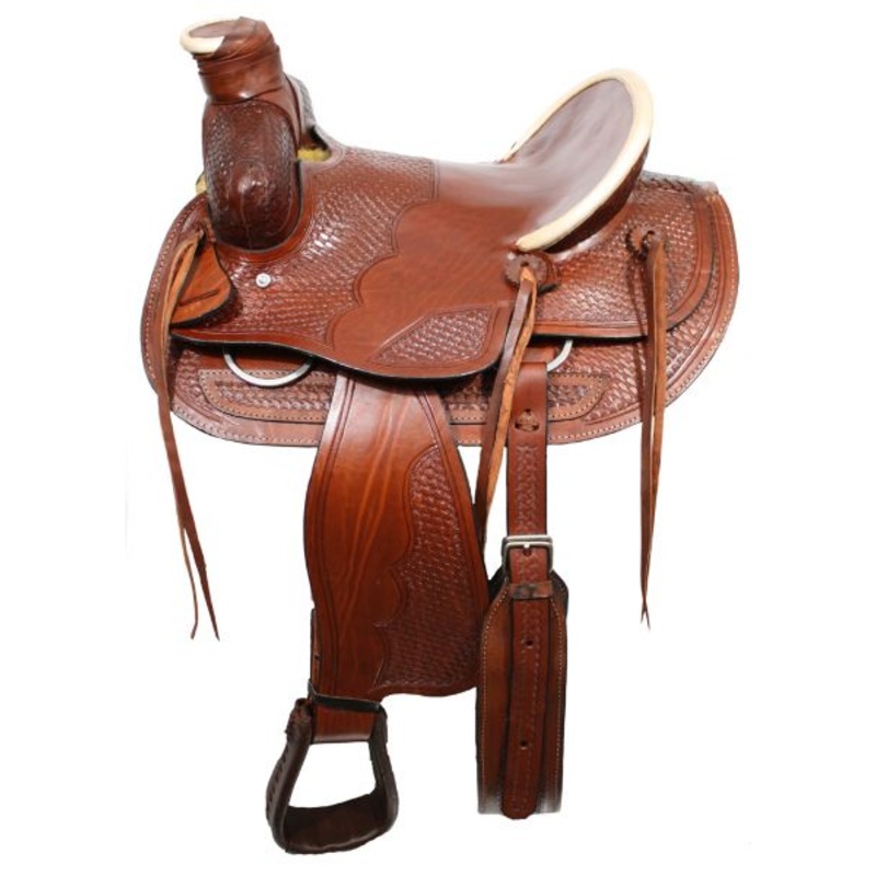 16″ Wade Style Ranch Saddle With Square Front-FREE SHIPPING