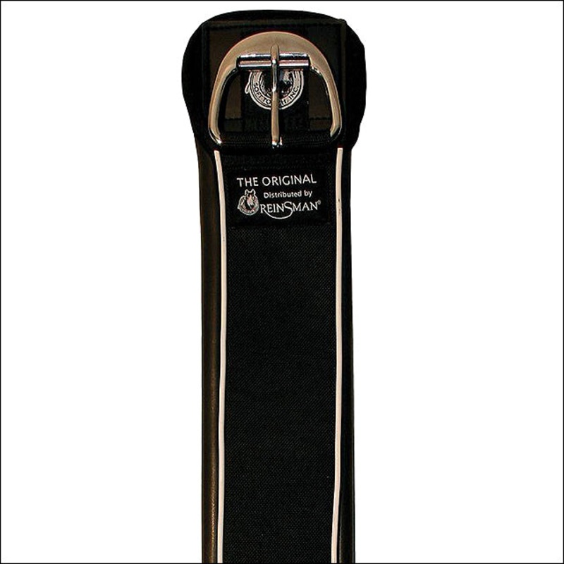 28″ Reinsman Western Soft Touch Roper Neoprene Flexible Cinch Black Piping
