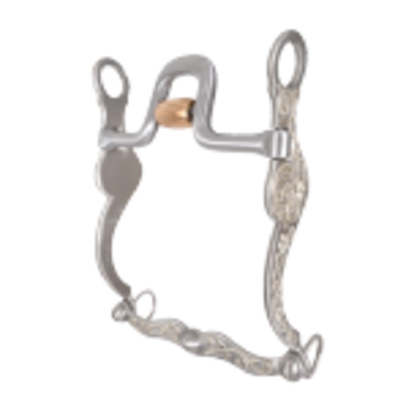 Versatility Shank Cowhorse Bit with Flat Port Roller