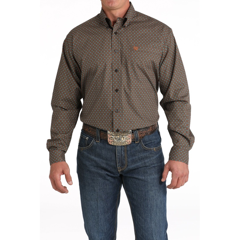 Cinch Plain Weave  ~ Brown Geo