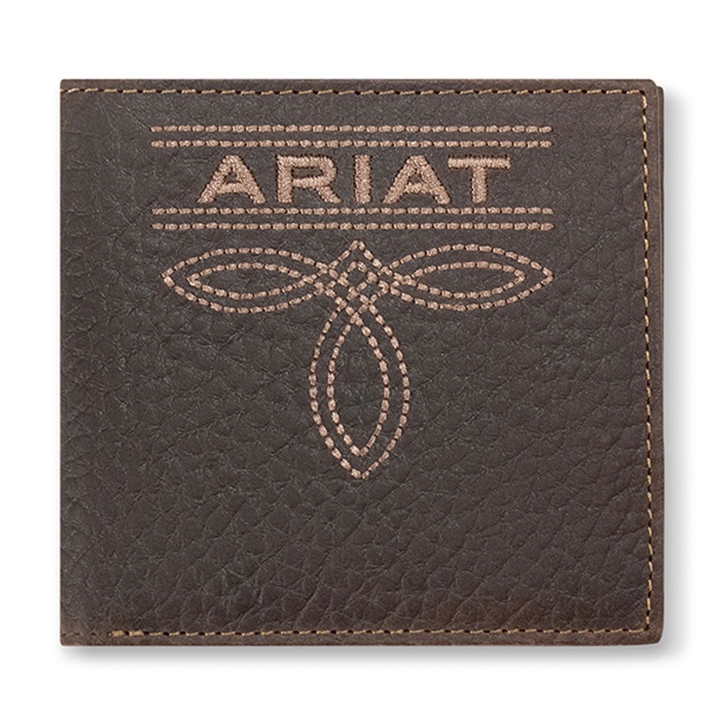 A3563502 Ariat Men’s Large Bifold Bug Stitch Wallet