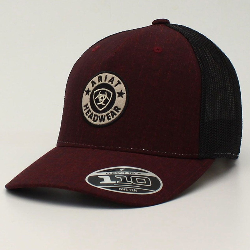 A300012855 Ariat Men’s Wine Snap Back FlexFit 110 Logo Cap
