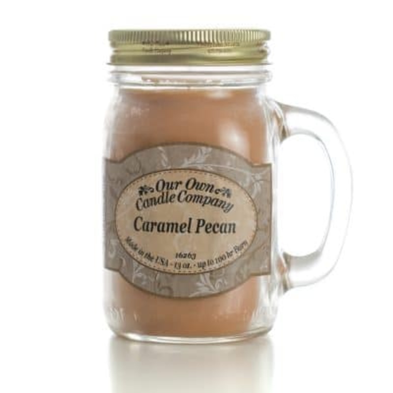 13oz. Mason Jar Candle – Caramel Pecan