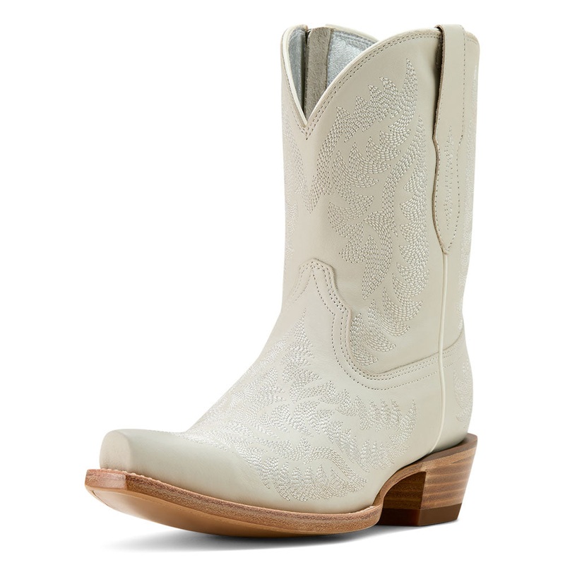 10061247 Ariat Women’s Cate Western Zippered Boot – White Quartz