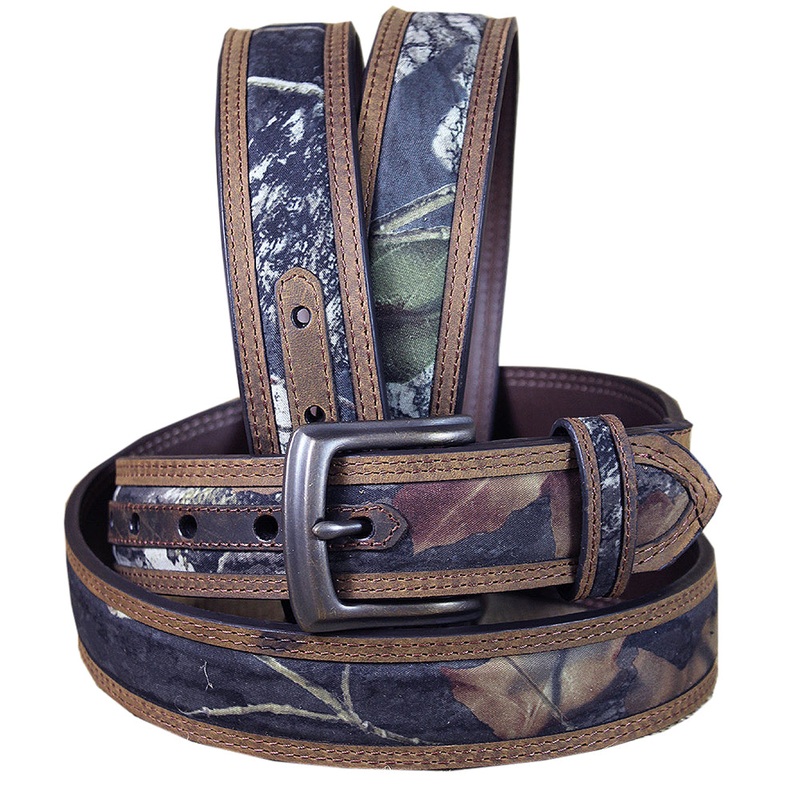 32 Inch Western Tack Nocona Mossy Oak Brown Leather Mens Belt