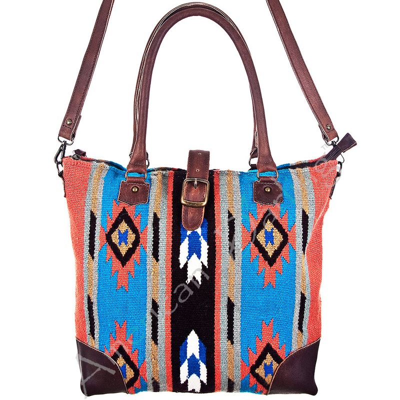 American Darling ADBG267 Tote Saddle Blanket Genuine Leather Women Bag Western Handbag Purse