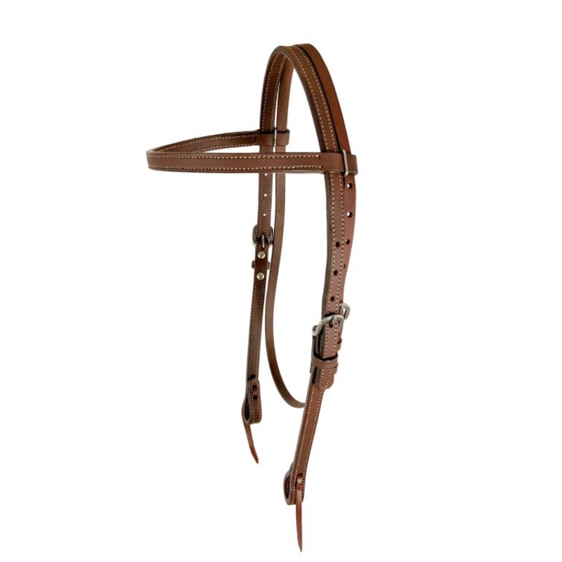 Showman Argentina cow leather browband headstall