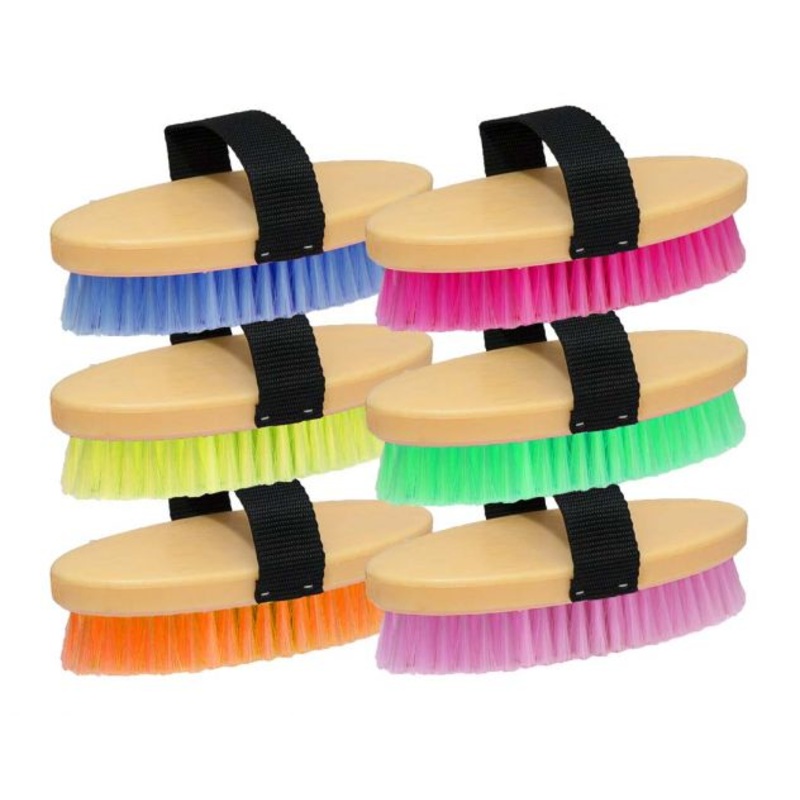 7 Neon body brush with nylon handle