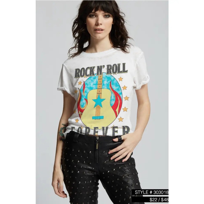 Rock N’ Roll Forever Burn Out Tee
