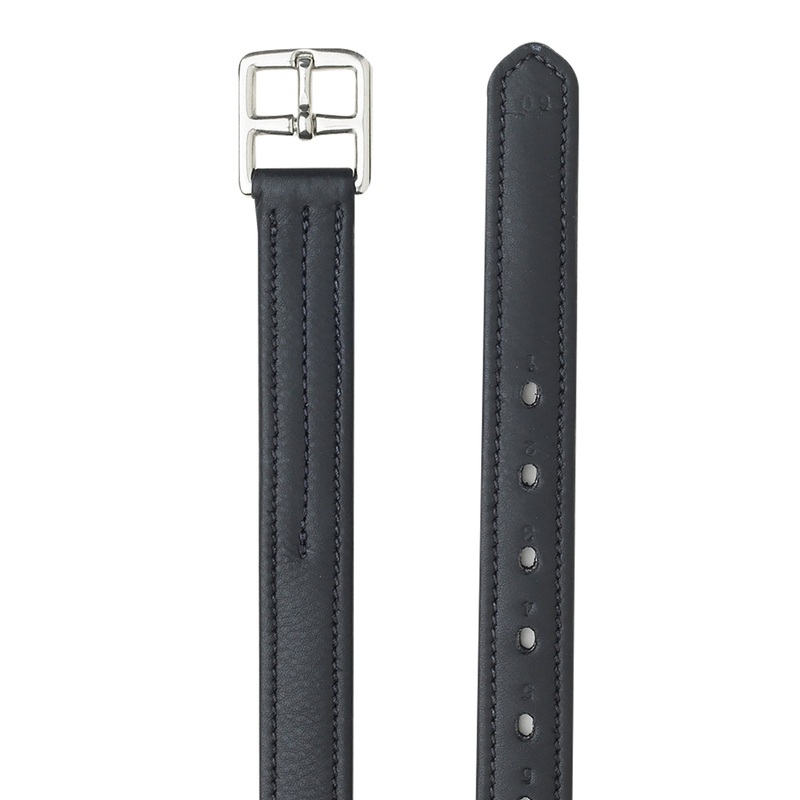 Triple Covered Stirrup Leathers – Black