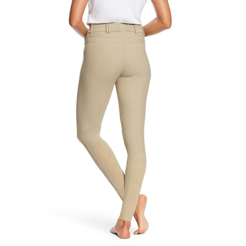 10025785 Ariat Women’s Tri Factor EQ Grip Knee Patch Breech – Olympia Tan