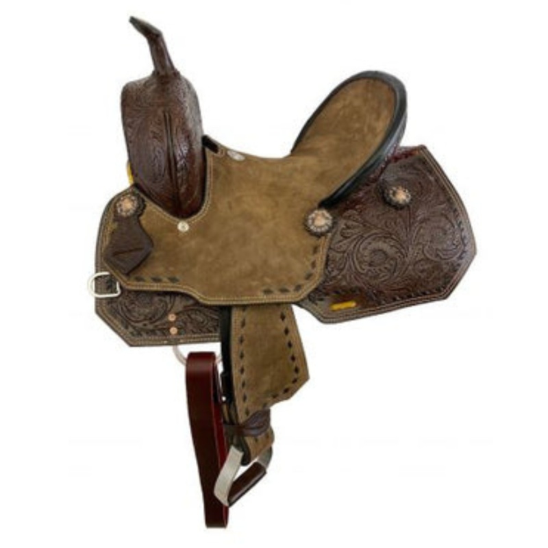 12″/ 13″ DOUBLE T YOUTH HARD SEAT BARREL SADDLE