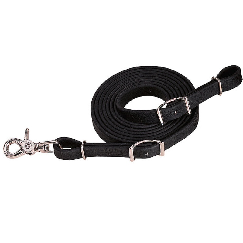5/8″ X 8′ Weaver Brahma Webb Trail Gear Horse Roper Reins W/ Scissor Snap Black