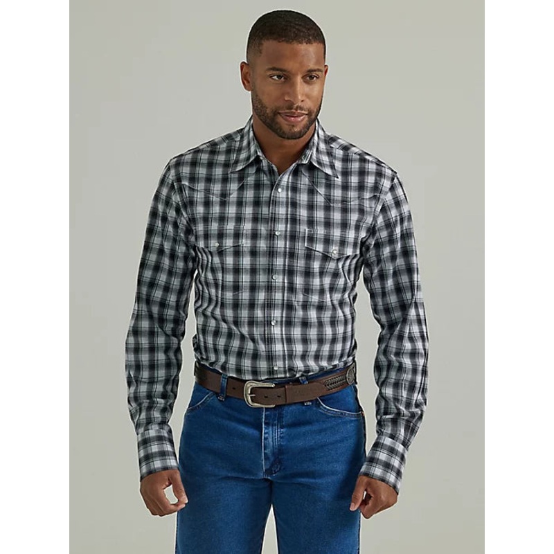 Men’s Wrangler Classic Plaid ~ Black & White