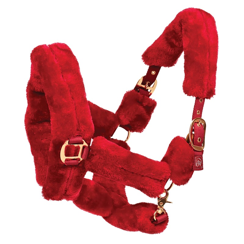 Rose Gold Fleece Shipping Halter – Burgundy