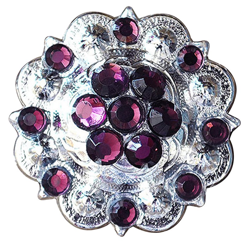 1 Amethyst Crystal Berry Headstall Saddle Tack Bling Cowgirl Hilason